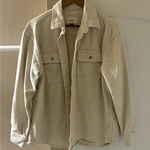 American Eagle Outfitters Men's Cream Shacket